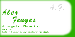 alex fenyes business card